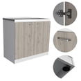 thumbnail image 4 of Tuhome Furniture Napoles Freestanding Sink - White/Light Grey Engineered Wood, 4 of 9