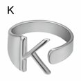 thumbnail image 1 of CUITING Fashion Adjustable Initial Alphabet Letter A-Z Ring Finger Rings Women Jewellery-Silver C, 1 of 9