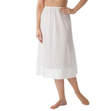 Women's Shadowline 6419 Adjustable Length Half Slip (White 3X)