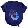 thumbnail image 1 of CHOK T-Shirt à Manches Courtes pour Femmes Blouse pour Femmes T-Shirt à Manches Courtes Hauts Imprimés Plage Décontracté Haut Ample, 1 of 4