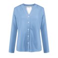 thumbnail image 4 of AherBiu Veste Légère pour Femme à Boutons, Cardigan Tricoté à Col Ras du Cou, Chandail Décontracté Ample, Manteau Léger, 4 of 5