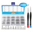 thumbnail image 5 of 1800Pcs Self Tapping Mini Electronic Screw Assortment Wood Screws Set M1-M1.7 Black, 5 of 5