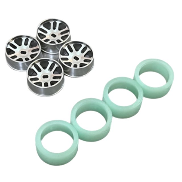 RCGOFOLLOW Wheel Tires RC Car Part Alloy RC Wheel Wear-resistant Rc Wheel Tires For 1/28 Wltoys K969 Drift Cars RC Upgrade Part silver