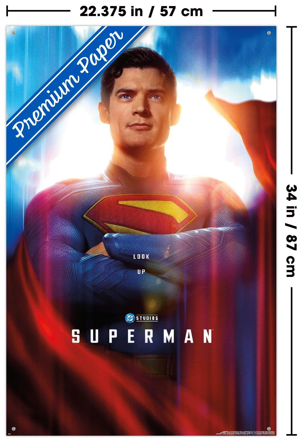 DC Studios Superman (2025) - Close-Up One Sheet Wall Poster with Pushpins, 22.375" x 34"