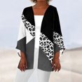 thumbnail image 1 of MesaSe Cardigan pour Femmes Mode Décontractée Rétro Imprimé Léger Longueur Moyenne Veste Cardigan Noir L, 1 of 6