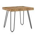 thumbnail image 1 of Mindful Living Rustique Milieu du Siècle Bois de Manguier & Table Chevron Fer Grande Extrémité, 1 of 2
