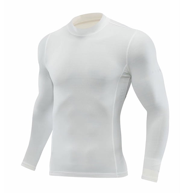 Men's UPF 50+ Long Sleeve Compression Shirts, Water Sports Rash Guard Base Layer, Athletic Shirt