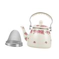 thumbnail image 2 of DOLITY Enamel Tea Kettle 3.3L with Handle Coffee Pot for Party Household Restaurant Pink, 2 of 9