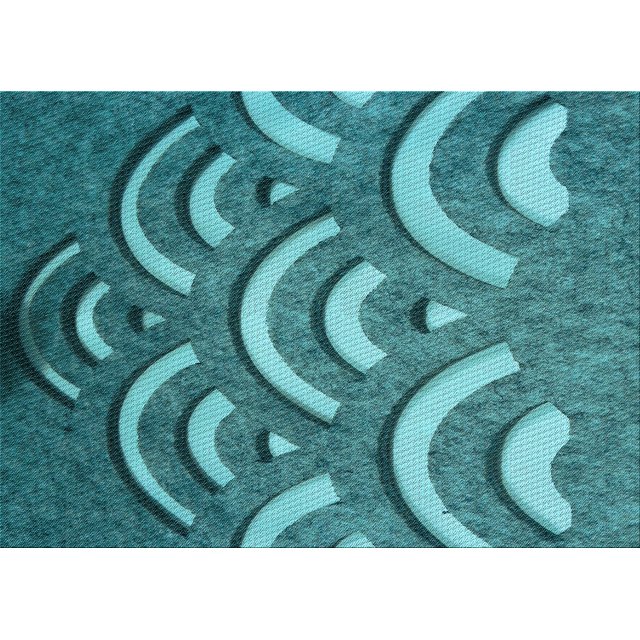 Ahgly Company Tapis Rectangulaire Lavable en Machine Intérieur Transitionnel Turquoise Foncé Vert, 6 Pieds x 9 Pieds