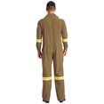 thumbnail image 2 of TTAO One Piece Work Coveralls for Men Reflective Mechanics Overalls Workwear Long Sleeve Suits Khaki M, 2 of 8