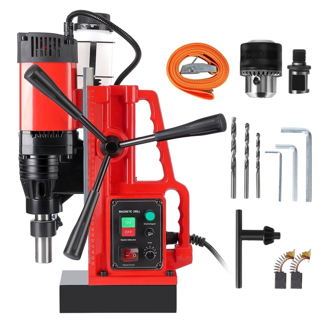 AKDSteel Powerful Magnetic Drill Press, Portable Electric Drilling Machine For Metal Surfaces, Suitable For Industrial And Home Use