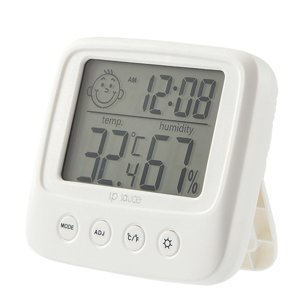 Digital Display Thermometer for Home Use Compact White ABS Material Easy to Stand or Hang 7.8 Inch