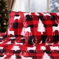 thumbnail image 3 of Gogreen King Flannel Christmas Sheet Set 3-Piece, 100% Polyester Microfiber, Ultra-Soft & Cozy Warm Winter Bed Sheets, Deep Pocket Fitted Sheet, Wrinkle Resistant, Easy Care - Christmas Deer, 3 of 9