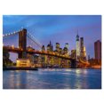 thumbnail image 2 of Pont de Brooklyn avec Lumières et Reflets - Impression sur Toile de Paysage Urbain, 2 of 3