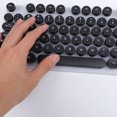 thumbnail image 3 of WEUVEB Clavier LED Filaire Noir en Plastique Clavier à Touches Rondes pour Voyage 1Ensemble, 3 of 7