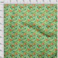 thumbnail image 4 of oneOone Popeline de Coton Tissu Vert Clair Matériel de Robe Tropicale Tissu Imprimé Tissu au Mètre 56 Pouces de Large, 4 of 5