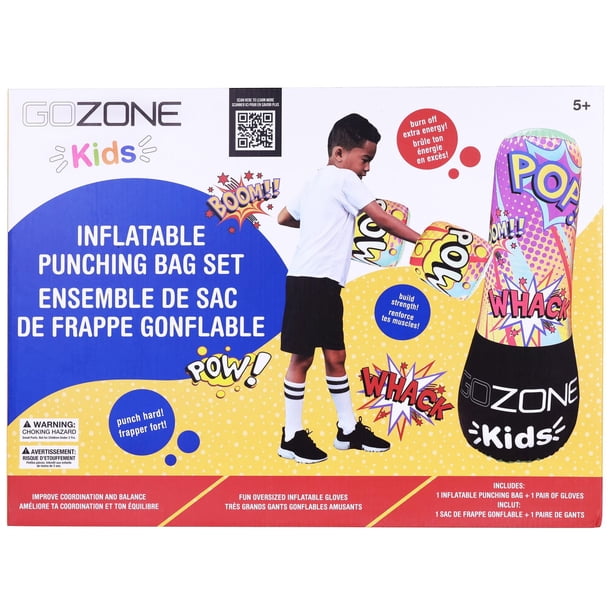 Sac De Boxe Autoportant Enfant Avec Gants – Réglable De 75 à 100 Cm – Dès 6 Ans
