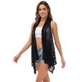 thumbnail image 4 of Cardigan Sans Manches Ouvert devant en Crochet pour Femmes, 4 of 5