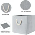 thumbnail image 3 of Bacs Cubes de Rangement Pliables en Tissu avec Poignée en Corde de Coton, Ensemble de 3 Paniers Boîtes Pliables et Résistants pour la Maison, le Bureau et les Soins Infirmiers, 3 of 7