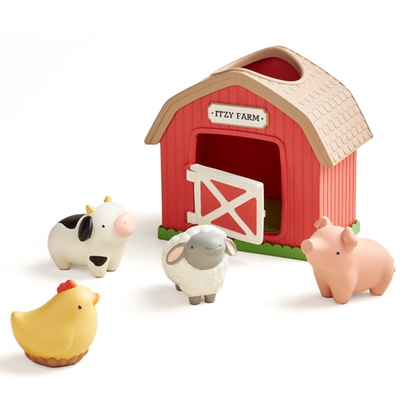 Itzy Ritzy Itzy Play Farm Jouet à empiler et à emboîter pour nourrissons, 6 mois et plus