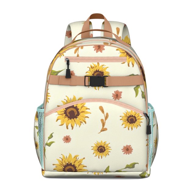 Sac à Dos pour Tout-Petit Floral Papillon Spacieux avec Bretelles Réglables, Boucle de Poitrine, Résistant à l'Eau, Léger, pour l'École