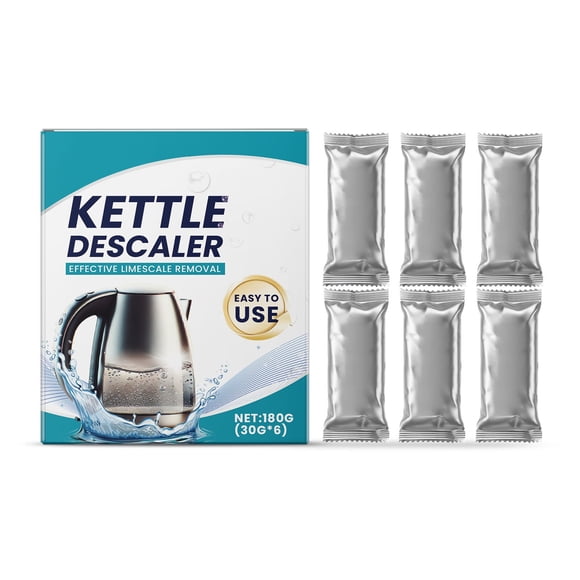 Yatlte Descaling Powder – Organic Citric Acid Kettle Descaler, 6 Pre-Measured Sachets for Limescale Removal, Safe for Coffee Makers & Electric Kettles