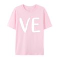thumbnail image 3 of Hot Sale!! T-Shirts de la Saint-Valentin pour Femmes Imprimés Graphiques Mignons Léopard Cœur Amour T-Shirts Décontractés Manches Courtes Col Rond Rose + TP, 3 of 7