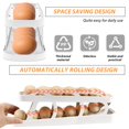 thumbnail image 4 of Egg Roller rack 2-Layer Egg Roller rack Reusable automatic sliding egg Fresh Organizer home refrigerator Kitchen, 4 of 7