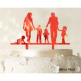 thumbnail image 1 of Personalized Family Cake Topper Custom Silhouette Wedding Cake Topper Cake Decorations Option Available 6-7 Inches Wide, 1 of 1