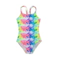 thumbnail image 1 of B91xZ Girls One Piece Swimsuit One Piece Rash Guard Girls Bathing Suit,Yellow 9-10 Years, 1 of 5