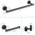 thumbnail image 2 of 4 Piece Bathroom Hardware Set, Matte Black Bathroom, 2 of 5