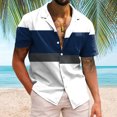 thumbnail image 2 of BOBOGOJP Chemise Légère à Manches Courtes Chemises Coupe Régulière à Manches Courtes Robe Sans Plis Chemises, Bleu L, 2 of 4