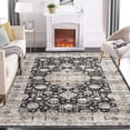 thumbnail image 1 of Garvee 8'x10' Area Rug Vintage Washable Area Rugs Non-Slip Boho Floral Print Rug Persian Distressed Soft Low-Pile Carpet for Dining Room Playroom, Black, 1 of 6