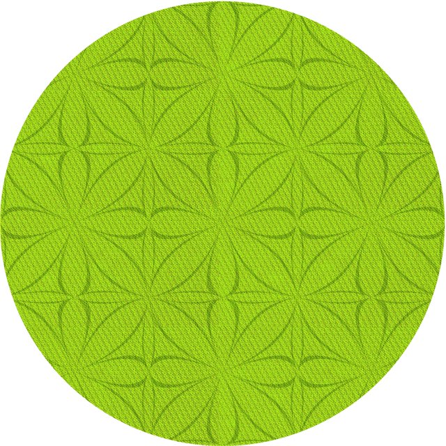 Ahgly Company Tapis Rond Lavable en Machine Intérieur Transitionnel Aloe Vera Vert, 6 Pieds Rond