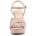 thumbnail image 2 of BLISSFUL STEP Women's Strap Platform Chunky Heel Slingback Sandals, 2 of 6