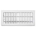 thumbnail image 3 of Imperial 4" x 10" White Steel Floor Register, Louvered, 1-pk, 3 of 6