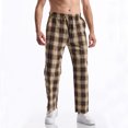 thumbnail image 5 of asjyhkr Mens Pajama Pants Drawstring Elastic Waist Lightweight Lounge Trousers with Pockets, 5 of 5