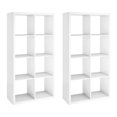 thumbnail image 1 of ClosetMaid 4583 Bookcase Open Back 8-Cube Storage Organizer, White (2 Pack), 1 of 6