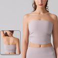 thumbnail image 2 of Dealovy Tube Tops for Women Strapless Going out Tops Built in Bra Sleeveless Ruched Summer Crop Top, 2 of 5