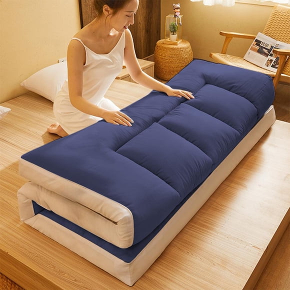 Outoloxit Foldable Full Size Polyester Fiber Mattress, Extra Thick & Soft, Machine Washable Breathable Design for Student Dorms, Guest Bed, Portable Use