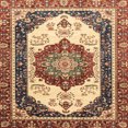 thumbnail image 1 of Ahgly Company Indoor Square Abstract Brown Red Abstract Area Rugs, 7' Square, 1 of 6