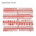 thumbnail image 2 of Uxcell Tableau de Lettres en Feutre Lettres Chiffres Symboles 3/4 Pouces Alphabet Rouge Tableau de Messages Modifiable, 2 of 6