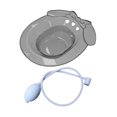 thumbnail image 4 of Esquirla Sitz Bath Multipurpose Sturdy Anti Overflow Soak Pan for Bathroom Dorm Hotel Gray with Flusher, 4 of 8