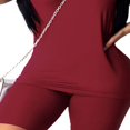 thumbnail image 3 of Femmes Manches Courtes Slim T-shirts Shorts Pantalons Survêtements Sport, 3 of 6