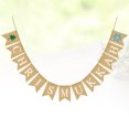 thumbnail image 2 of Christmas Burlap Banners Set Letter Printing Garland Bunting Swallowtail Flag Linen Party Decoration Background Layout Props, 2 of 8