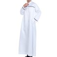 thumbnail image 4 of Birdeem Robe Musulmane pour Homme Robe Arabe Mi-Longue Style Long Manches Longues Brodée Col Montant Poche Longue Chemise Mode Décontractée Robe, 4 of 9