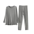 thumbnail image 1 of Timegard Ensembles de Pyjamas pour Femmes 2 Pcs Haut à Manches Longues à Col Rond et Pantalon Tenues de Pjs d'Automne Confortables et Douces, 1 of 6