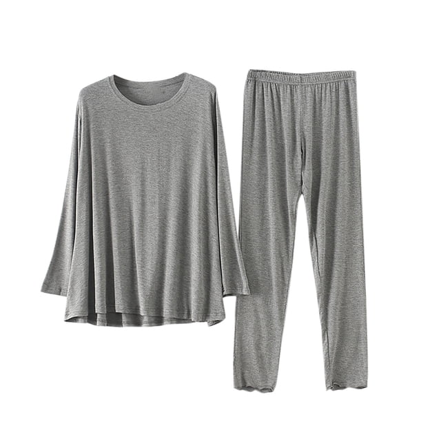 Timegard Ensembles de Pyjamas pour Femmes 2 Pcs Haut à Manches Longues à Col Rond et Pantalon Tenues de Pjs d'Automne Confortables et Douces