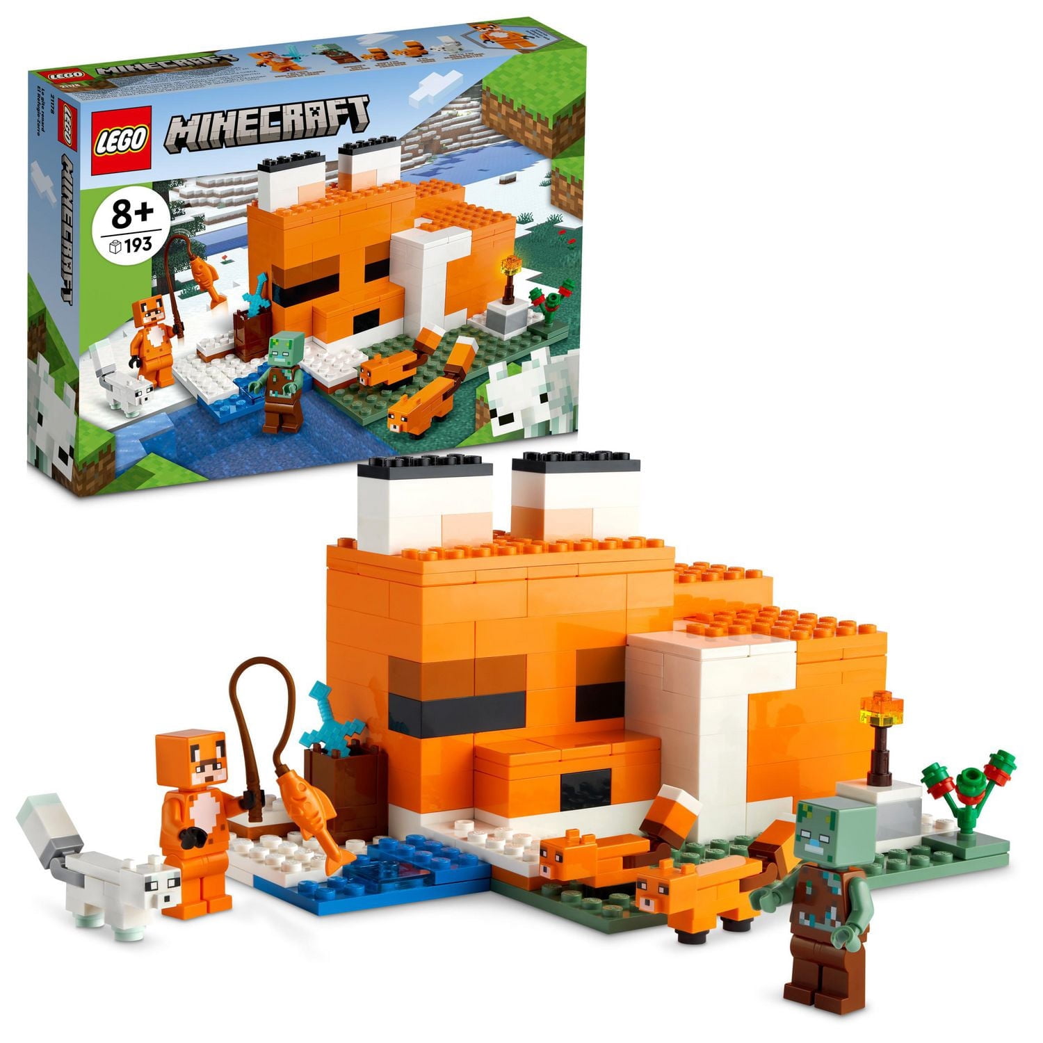 LEGO Minecraft The Fox Lodge 21178 Toy Building Kit (193 Pieces)
