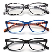 YOPTOP 3Pack Reading Glasses  Classic Lightweight Readers For Men And Women  Unisex-adult Rectangle Reading Glasses ZZZ,+3.50